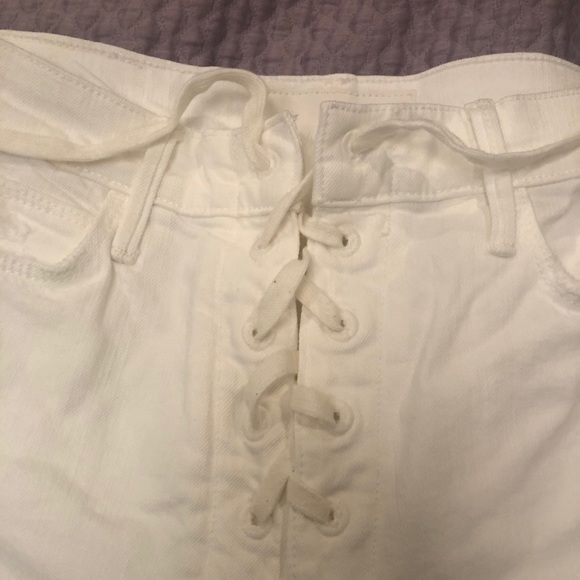 MOTHER Lace-Up Dazzler Ankle Chew High Waist Jeans - Picture 6 of 6